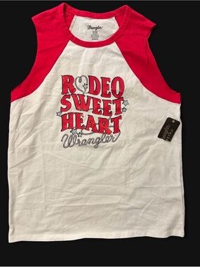 Wrangler Red and White Rodeo Sweetheart Raglan Tee